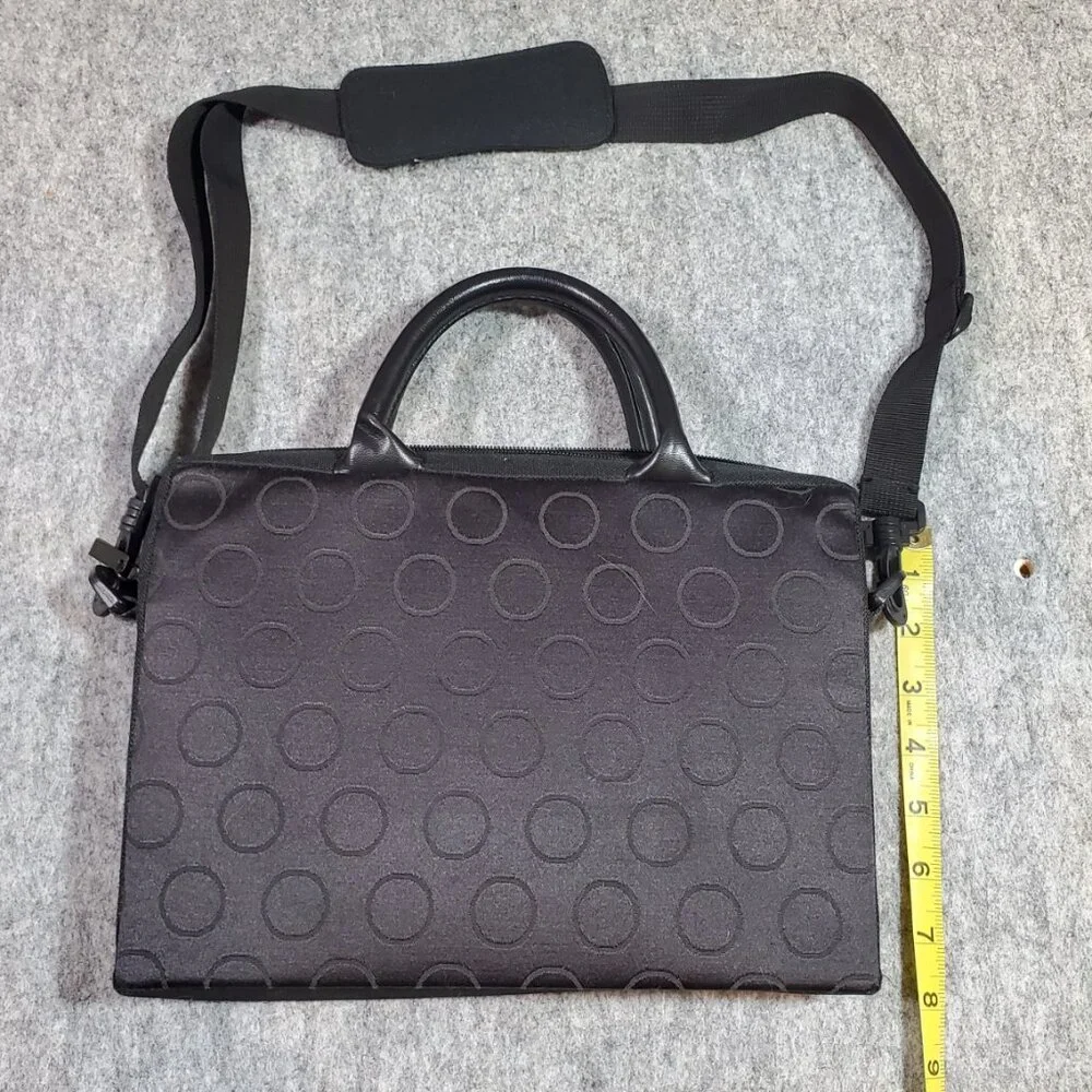 denali Padded Black Messenger/Tablet Bag w/ Handles and Strap Case Tote